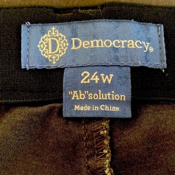 DEMOCRACY Ab solution Pants, Size 24W, Brown. - Picture 4 of 6